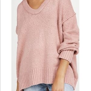 Free People Pink Lightning Brookside Sweater Size Small